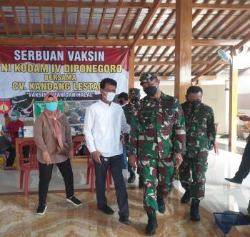Target 1 Juta Sehari, Dandim Tinjau Serbuan Vaksinasi Kodam IV/Diponegoro